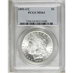 1891-CC S$1 MS64 PCGS. VAM-3. A Top 100 Variety. This 