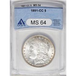 1891-CC S$1 MS64 ANACS. A winning Morgan dollar for th 