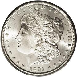 1891-CC S$1 MS65 PCGS. A frosty and beautiful no-quest 