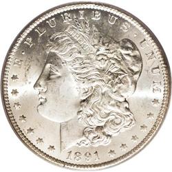 1891-CC S$1 MS65 PCGS. VAM-3. A Top 100 Variety. A hin 