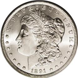 1891-CC S$1 MS65 PCGS. VAM-3. A Top 100 Variety. Delic 