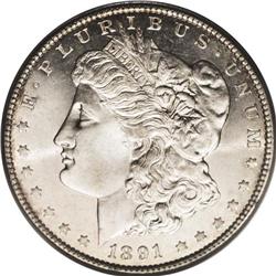 1891-CC S$1 MS64 Prooflike PCGS. VAM-3. A Top 100 Vari 