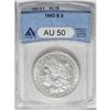 Image 1 : 1892-S S$1 AU50 ANACS. Lightly worn in a highpoint pat 