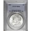 Image 3 : 1893 S$1 MS64 PCGS. Generally brilliant, but the cheek 
