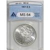 1901-S S$1 MS64 ANACS. A fully brilliant near-Gem exam 