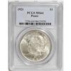 Image 1 : 1921 S$1 MS64 PCGS. Softly struck as usual, though the 