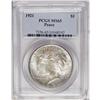 Image 1 : 1921 S$1 MS65 PCGS. Splotchy, light gray-gold and russ 