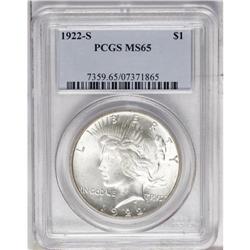 1922-S S$1 MS65 PCGS. Gems of this issue, such as this 