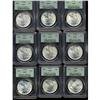 Image 1 : 1923 S$1 MS65 PCGS, nine examples, all graded MS65 by 