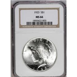 1923 S$1 MS66 NGC. A frosty and essentially untoned Pr 