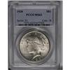 Image 1 : 1928 S$1 MS62 PCGS. A lustrous key date Peace Dollar t 
