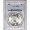 Image 1 : 1928 S$1 MS64 PCGS. Appropriately graded with booming 