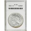 1934-S S$1 AU58 ANACS. Silver-gray surfaces reveal sli 