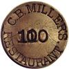 Image 2 : 1849 U.S. Large Cent Counterstamped, C. B. Miller''s Re 
