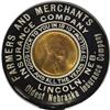 Image 1 : Encased 1910 Linclon Cent "Pocket Mirror", issued by Fa 