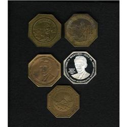 This group of Medals, consists of, Two California $50 S 