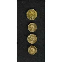 (1880''s) California Gold Jewelery Group, this lot incl 