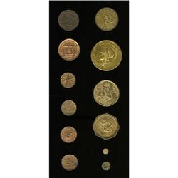 Group of Twelve Gold Coin Replicas, most were made in t 