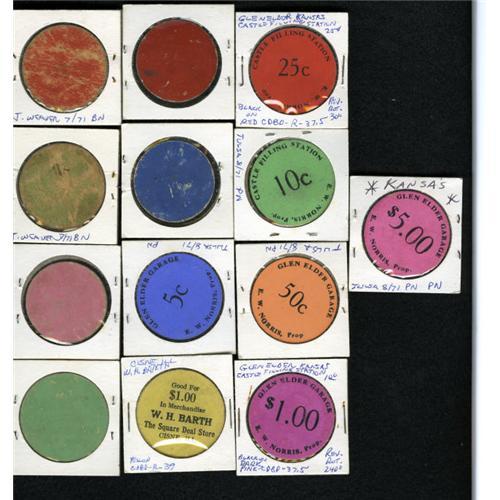 Group Lot of Paper tokens, included are a 5 piece set o