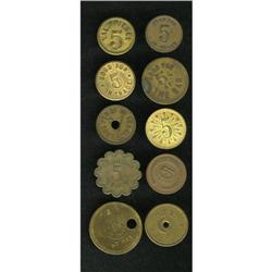 An Uncertified lot of miscellaneous merchants tokens. T 