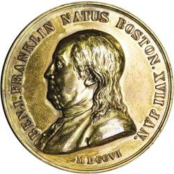 1784 Benjamin Franklin Dupre Medal in Bronze. 