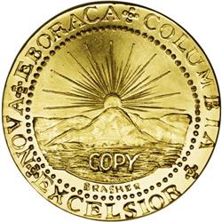 Copy of Brasher Punch on Breast Doubloon in Gold, 30m 