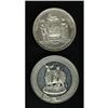 Image 1 : Group Lot of Two Large-Size Medals, Uncertified. Silver 