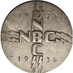 1936 NBC 10th Anniversary Medal in Base Metal 