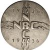 Image 1 : 1936 NBC 10th Anniversary Medal in Base Metal 