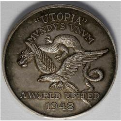 1948 Utopia A world United Medal, this piece is listed 