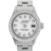 Image 1 : Rolex Ladies Stainless Steel White Diamond 18K Gold Bezel Datejust Wristwatch