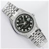 Image 3 : Rolex Mens Stainless Steel Black String Diamond 36MM Datejust Wristwatch With Ro