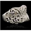 Image 1 : 14KT White Gold 0.68 ctw Diamond Ring