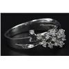Image 3 : 0.30 ctw Diamond Cluster Ring - 14KT White Gold