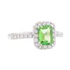Image 1 : 1.46 ctw Tsavorite and Diamond Ring - Platinum