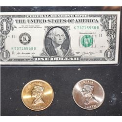 COMING TO AMERICA SCREEN USED COINS SET OF METAL