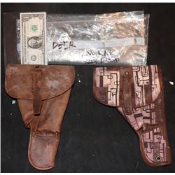 KING KONG SKULL ISLAND SCREEN USED HANK MARLOW HOLSTERS LOT OF 2
