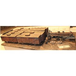 ZZ-CLEARANCE TRAIN ANTIQUE FILMING MINIATURE COMPLETE METAL MADE TO LOOK LIKE WOOD