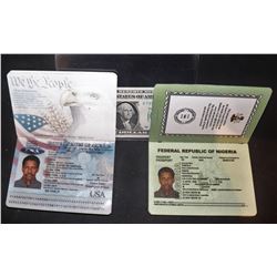 SAFE HOUSE DENZEL WASHINGTON SCREEN USED AMERICAN AND NIGERIAN PASSPORTS