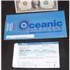 Image 1 : LOST SCREEN USED CHRISTIAN SHEPPARD OCEANIC FLIGHT TICKET WITH ENVELOPE