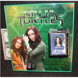 TEENAGE MUTANT NINJA TURTLES SCREEN USED APRIL O'NEIL REPORTER ID NICELY DISPLAYED