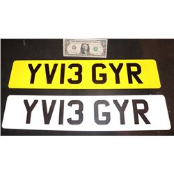 THE KINGSMAN SCREEN MATCHED TAXI LICENSE PLATES