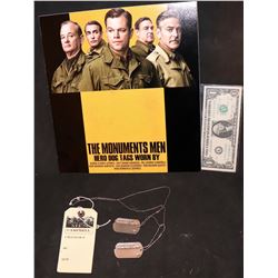 THE MONUMENTS MEN SCREEN USED RICHARD CAMPBELL DOG TAGS BILL MURRAY