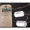 Image 2 : THE MONUMENTS MEN SCREEN USED WALTER GARFIELD DOG TAGS JOHN GOODMAN