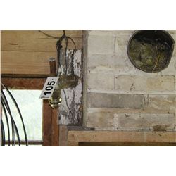 2 INSULATORS & GREEN CHAIR