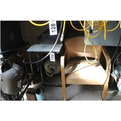 BROWN CHAIR & BBQ STAND