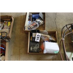 PAINT BRUSH, WIRE TESTER, VOLT METER, SMALL SOCKETS & MISC