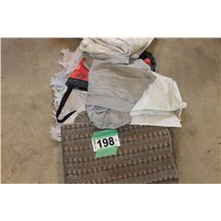 RUGS, PLASTIC COVERS