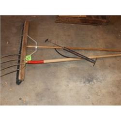 FORK, BROOM, & AIR PUMP