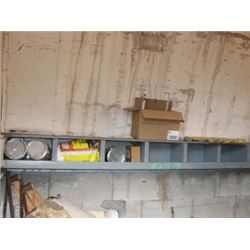MISC CONTENTS ON SHELF (EAST WALL)